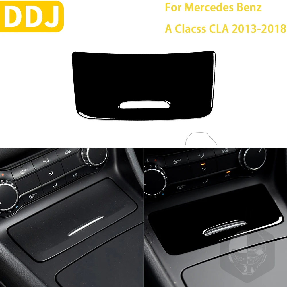 

For Mercedes Benz A Clacss CLA 2013-2018 Accessories Car Piano Black Interior Center Cigarette Lighter Cover Trim Sticker