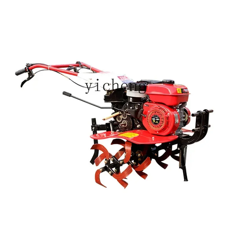 

ZZ small household micro-tiller agricultural multi-functional micro gasoline plowing rotary tiller