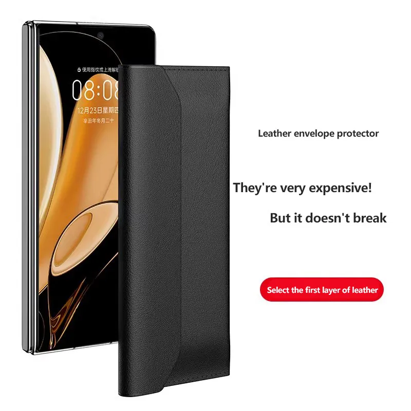 

Защитный чехол-конверт из натуральной кожи с магнитной застежкой для Huawei Mate XT Ultimate X5 X3 X2 Xs 2