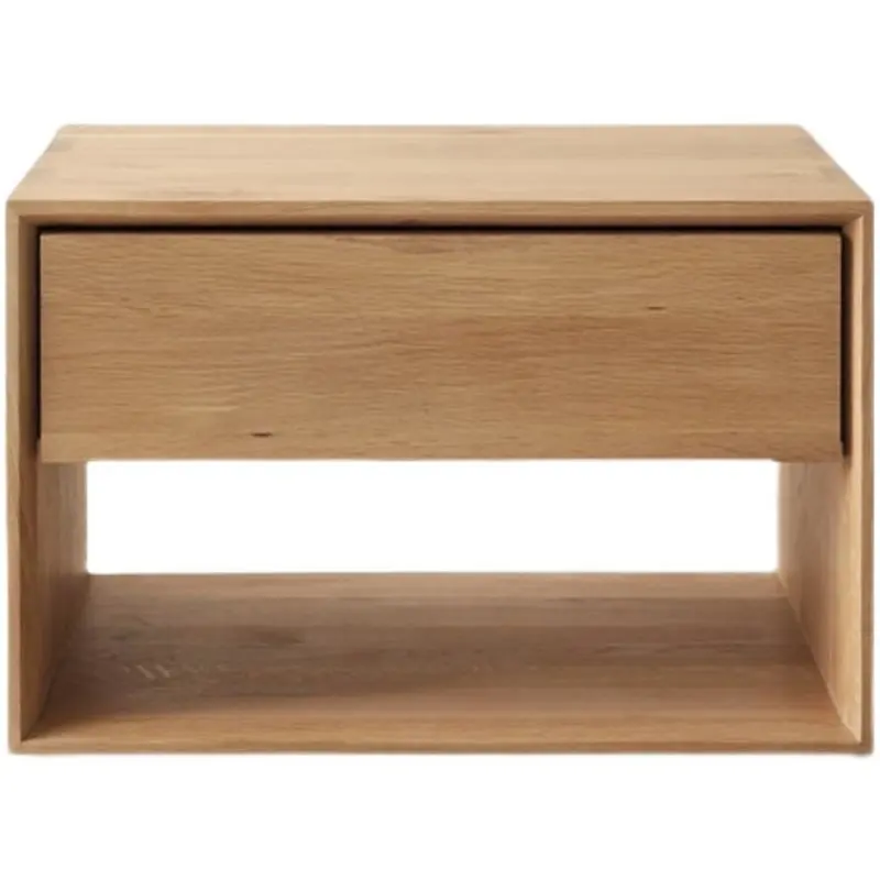 

Nordic solid wood bedside table small light luxury Japanese simple installation-free single drawer bedside storage locker