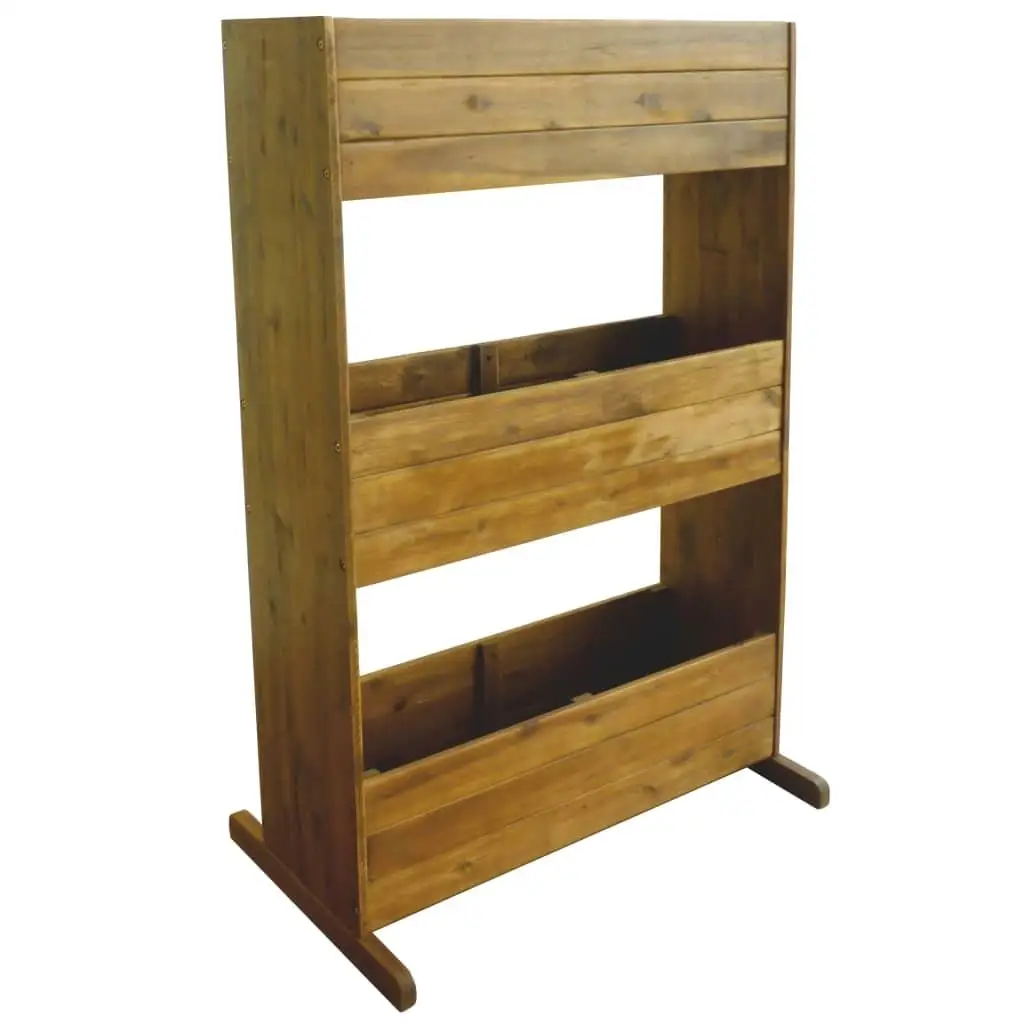 3-Tier Acacia Wood Garden Raised Bed - Durable and Stylish Planter for Vegetables & Flowers