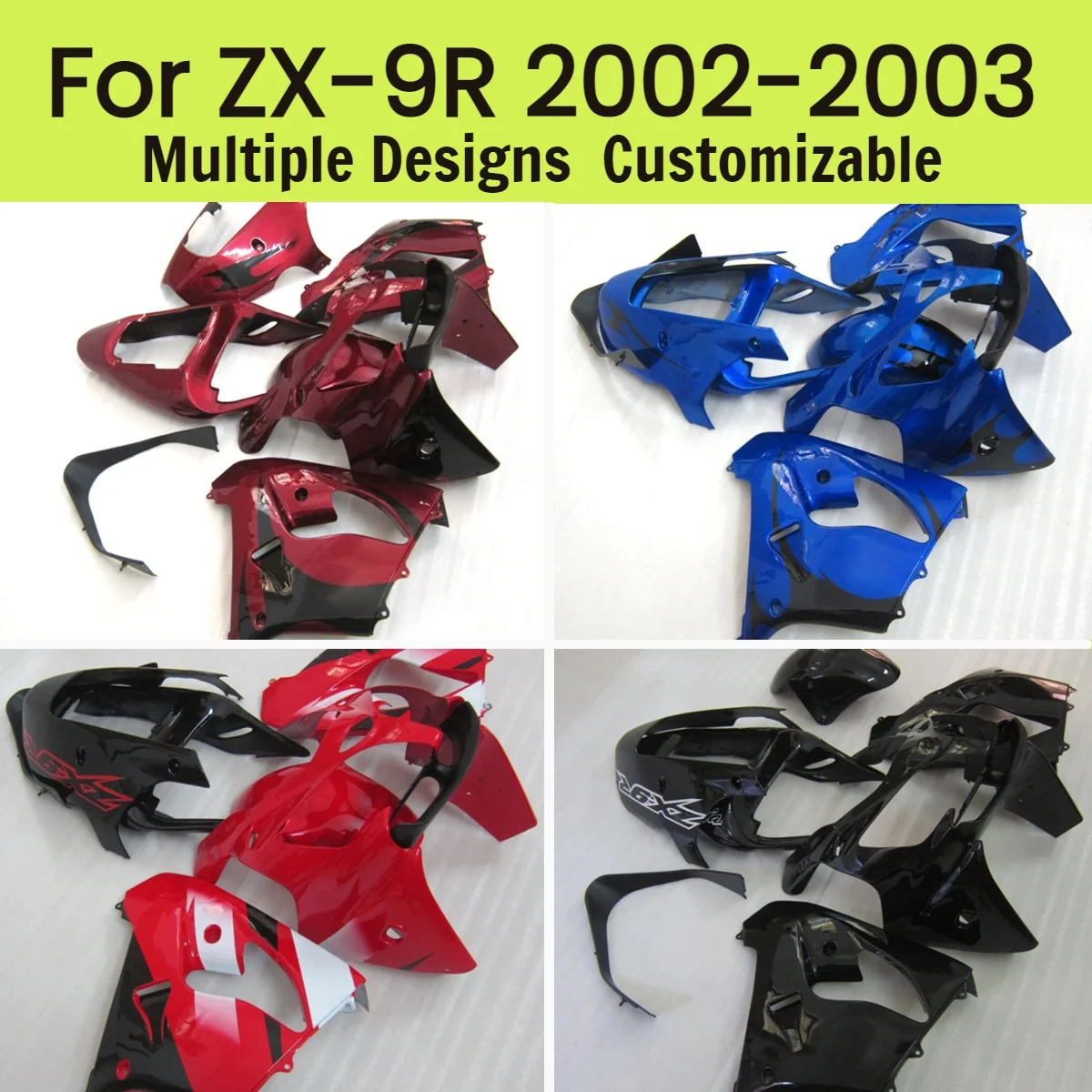 

For Kawasaki ZX 9R 2002 2003 New Style Fairing Kit ZX9R 02 03 Bodywork Set High Quality ABS Injection Fairings