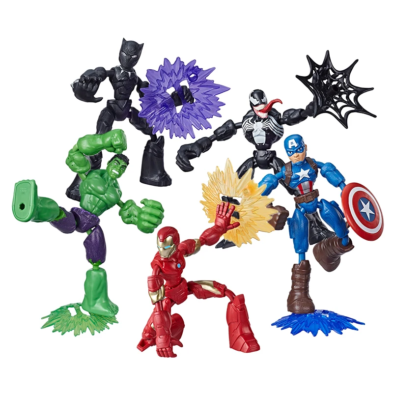 

Hasbro Original Marvel Iron Man Venom Steve Rogers Robert Bruce Banner Anime Action Figure Toys For Boys Kids Birthday Gifts