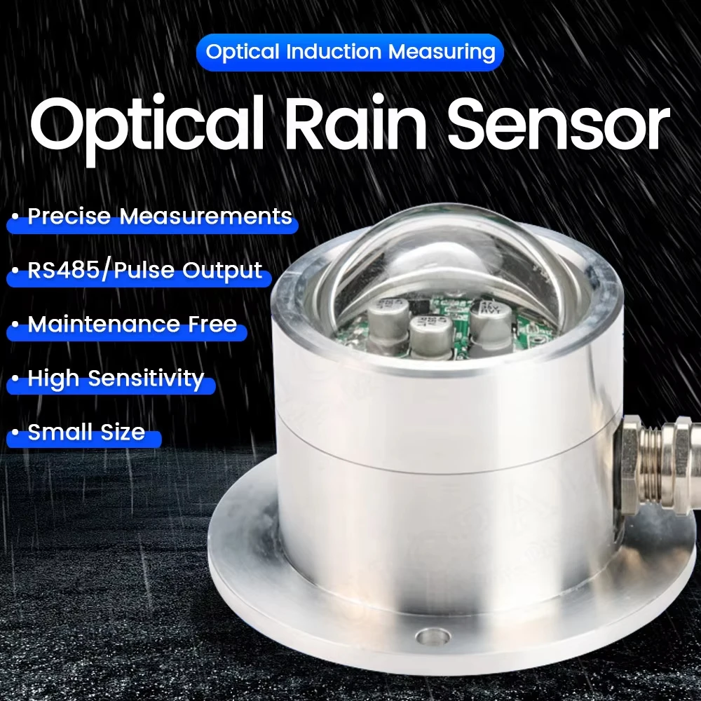 High-Precision Rainwater Transmitter Optical Rain Sensor Dual-Channel Outdoor Meteorological Rain Gauge Monitoring