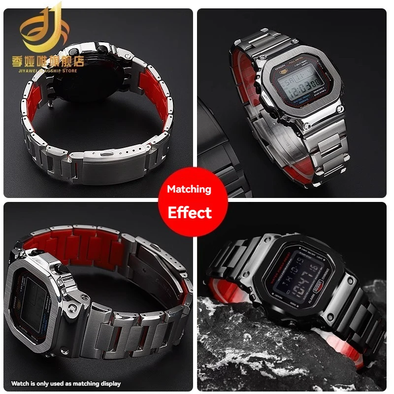 For Casio 35th Anniversary 3459 Metal Strap & Bezel GMW-B5000 MRG-B5000BA-1 New Modified Stainless Steel Watchband with Case