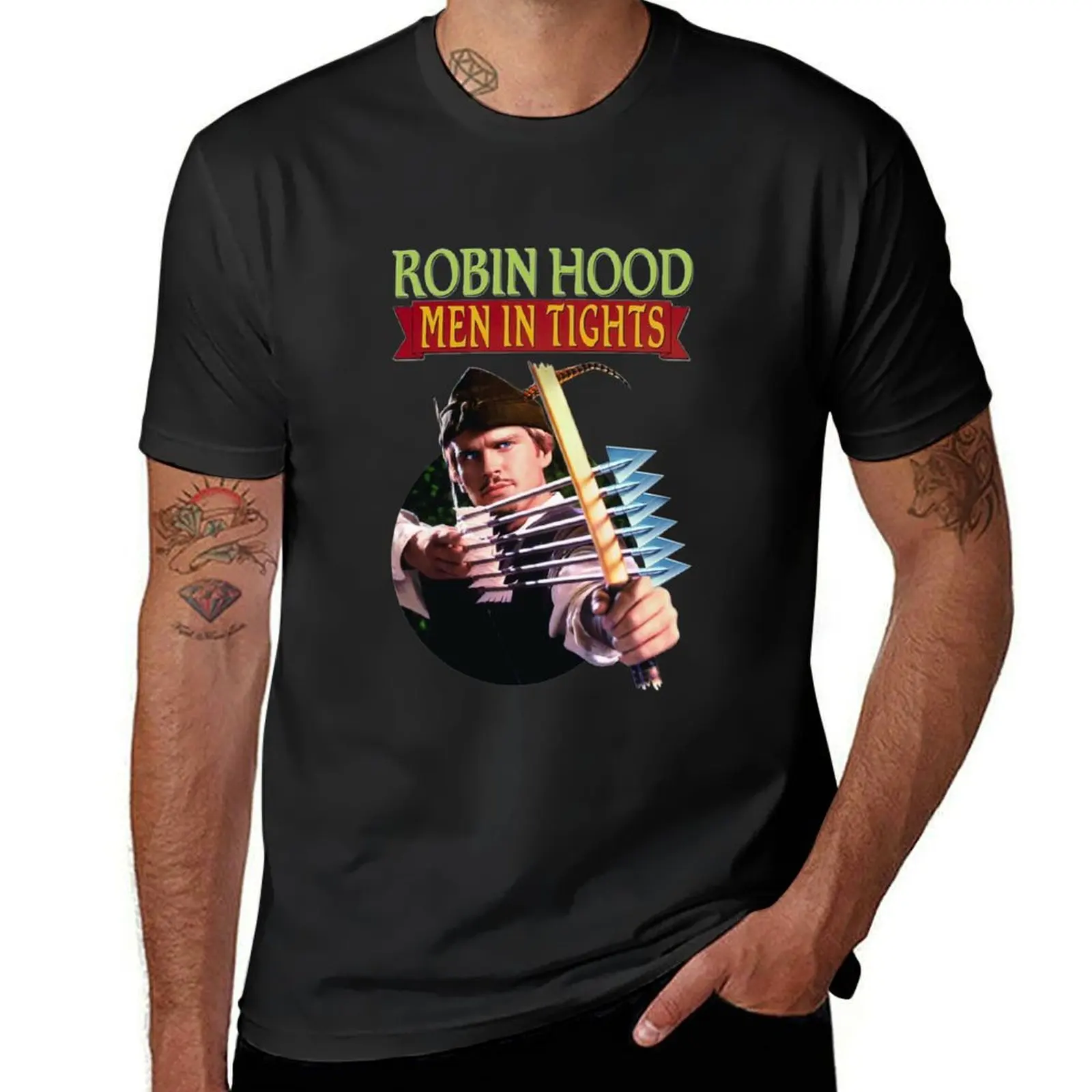 

Robin Hood Men in tights T-Shirt tops animal prinfor boys mens graphic t-shirts big and tall