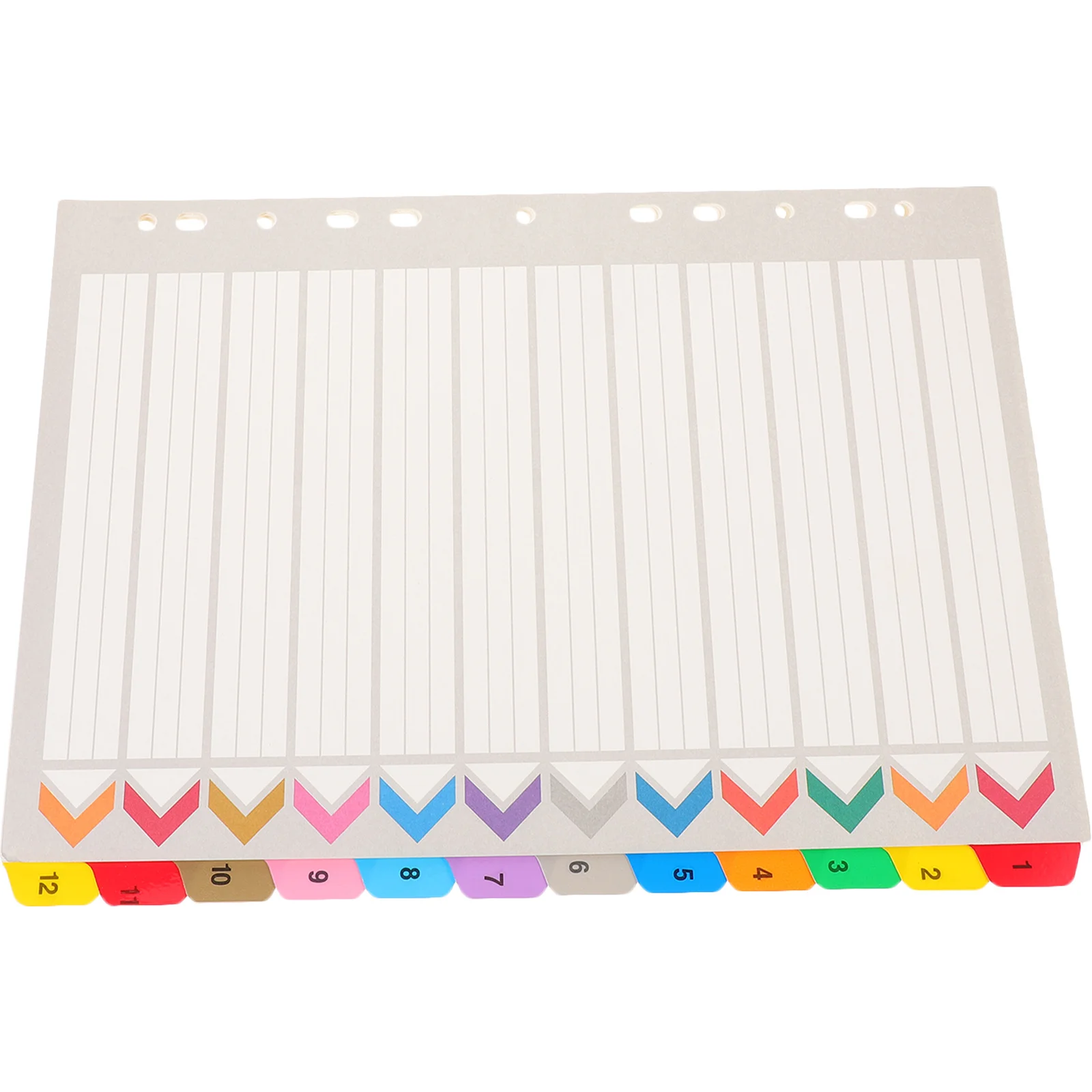1pc Raccoglitore Divisori Indicatori di pagina colorati per notebook Organizzatore a fogli mobili Indice Etichette classificate Schede in plastica Blocco note