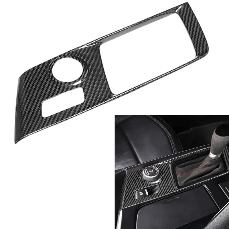 

For Chevrolet Camaro Dry Carbon Fiber Interior Center Console Gear Shift Box Panel Cover Trim Sticker Modification 2010-2015