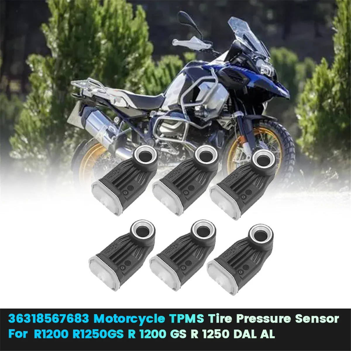 36318567683 Motorcycle Tire Pressure Sensor for BMW R1200 R1250GS R 1200 GS R 1250 DAL AL TPMS Monit Sensor 8567683 6PCS