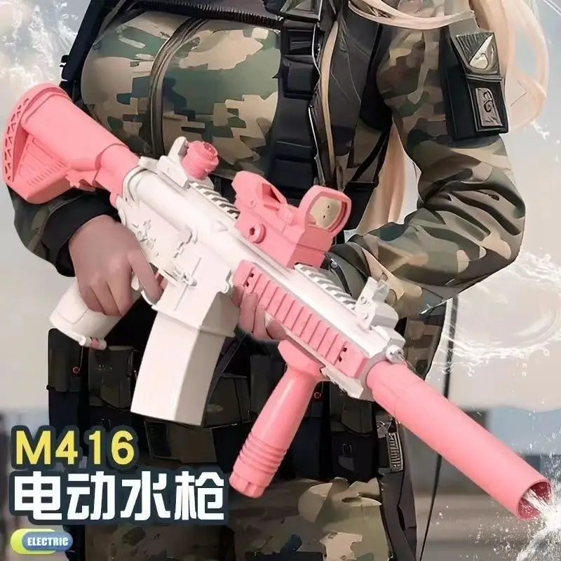 M416 Wasserpistole, vollautomatisches Schießspielzeug, Sommer, M416 Wasserpistole, Kampf, Strand, Outdoor-Unterhaltung, Spielzeug für Kinder und Erwachsene