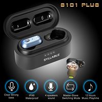 Newest SYLLABLE S101 Plus bass earphones wireless headset of QCC3040 Chip S101 Plus Master-Slave Switching Mode earbuds