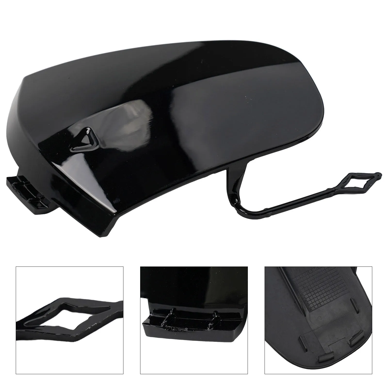 7376447   TOW Hook Eye COVER GLOSS สีดํา ABS ฝาครอบพ่วง TOW Hitch COVER TOW Hook Eye สําหรับ CLUBMAN F54 2014 2017