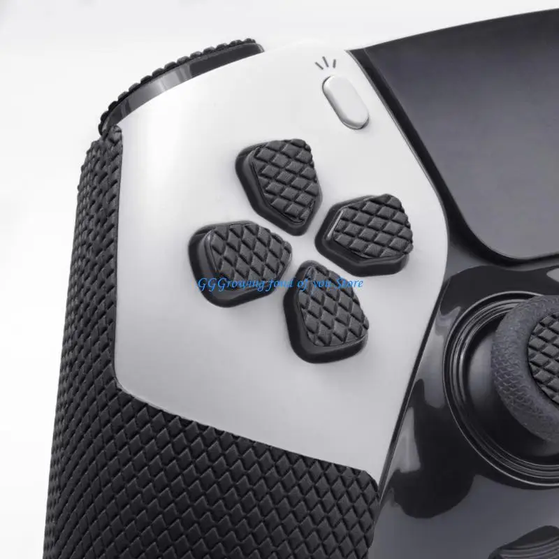 H9EB Black Silicone Grip Cover Anti Slip Case Stickers for P5 Controller Cut for Perfect Fit and Easy Cleaning
