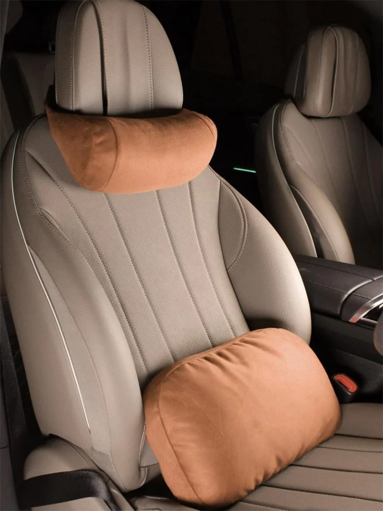 Car waist pillow suede universal pillow high-end ultra soft comfortable waist pillow For Toyota car