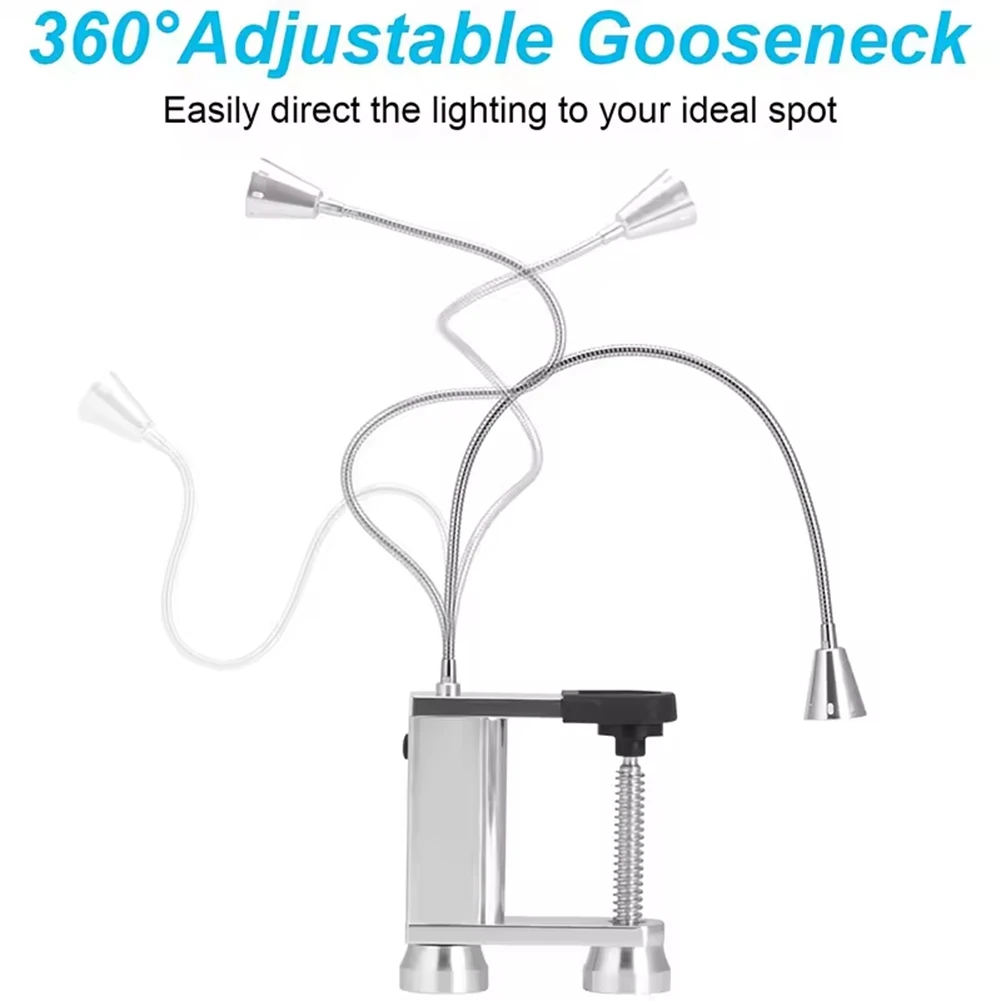AWAH 明るい LED バーベキュー グリル ライト – 360 度フレキシブル グースネック、磁気ベースと調整可能なネジクランプ付き