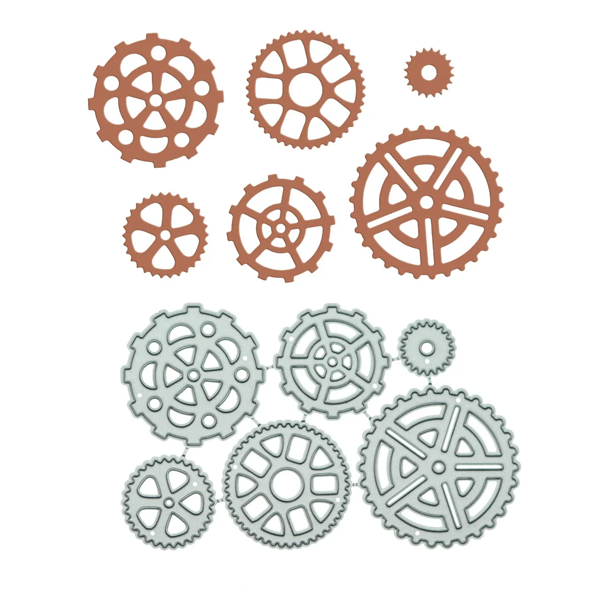 Steampunk Mechanic Gears Metal Cutting Die Stencil Scrapbooking DIY Clipart Card Decorating Papercraft Cutter Die Mold Template