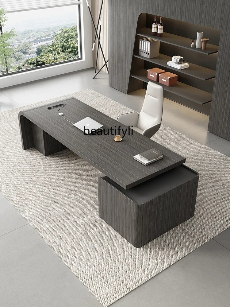 

Office, boss desk, president, chairperson's leadership office, high-end light luxury, modern light luxury, large class desk