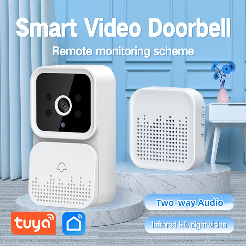 

Tuya APP Wireless WIFI Doorbell Cloud Storage Visual Doorviewer Long Time Standby Video Door Phone