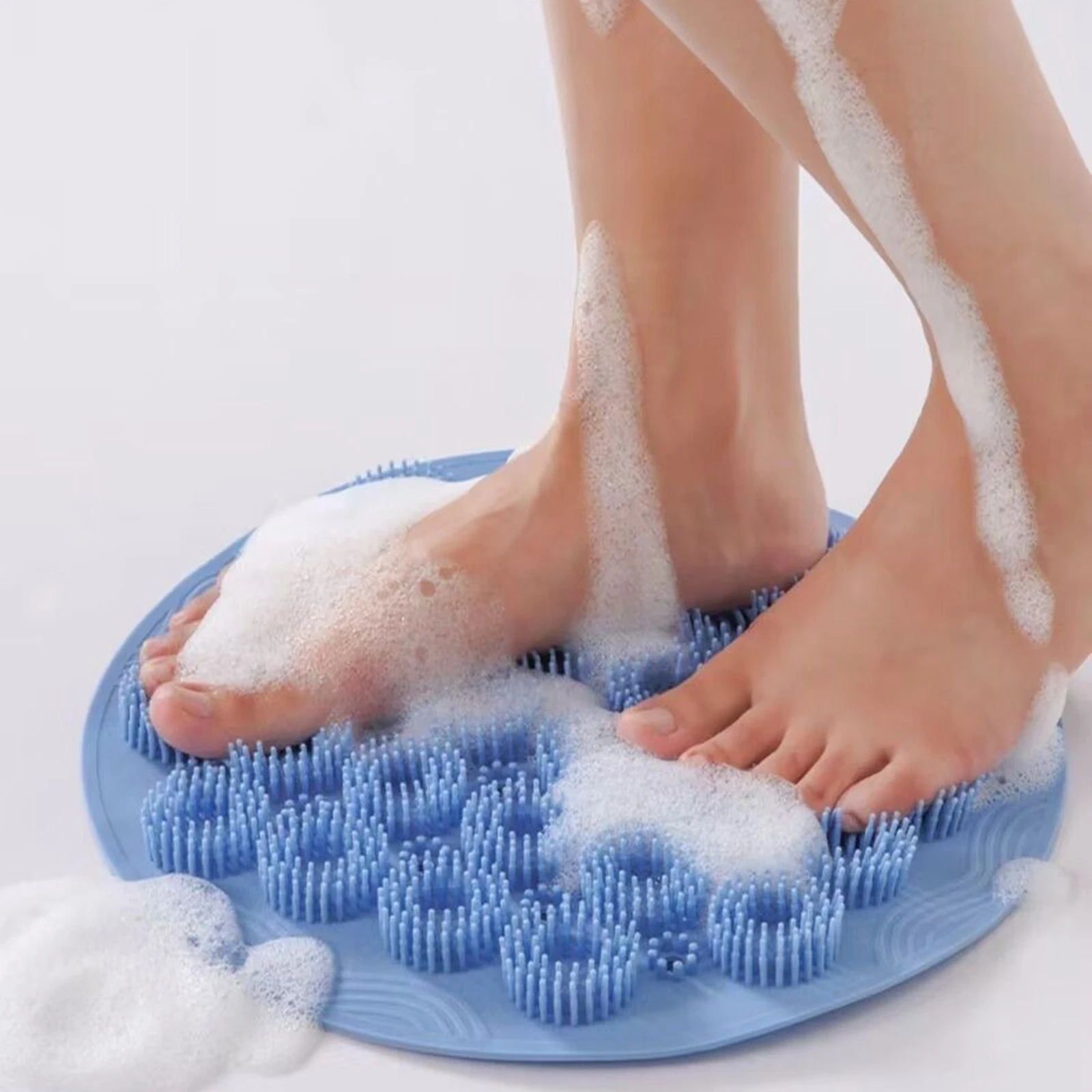 

Настенный массажный коврик-скрабер для спины с присосками, мягкая отшелушивающая щетка для тела, массажная подушка, щетка для ванны, скрабер для ног