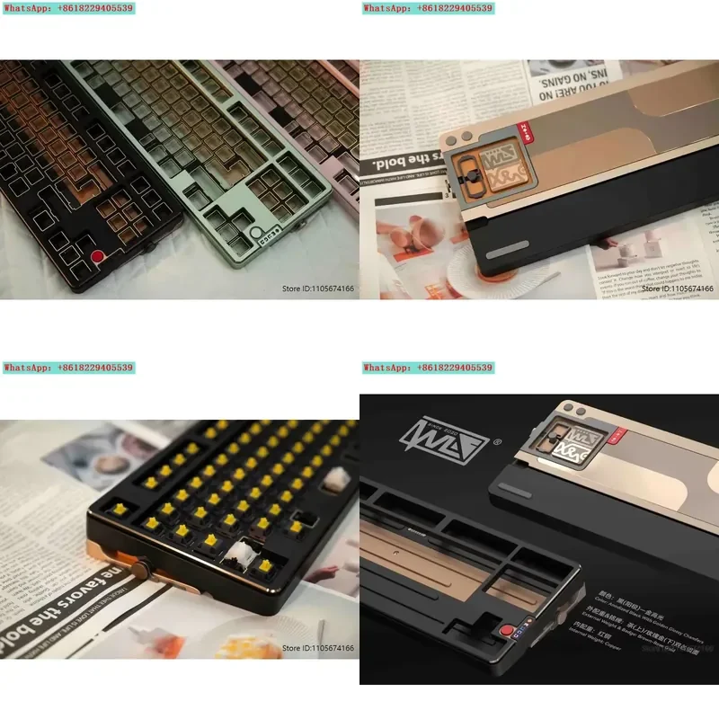 Vento80 Anode Black Gold Highlight Custom Keyboard Kit No hub cap