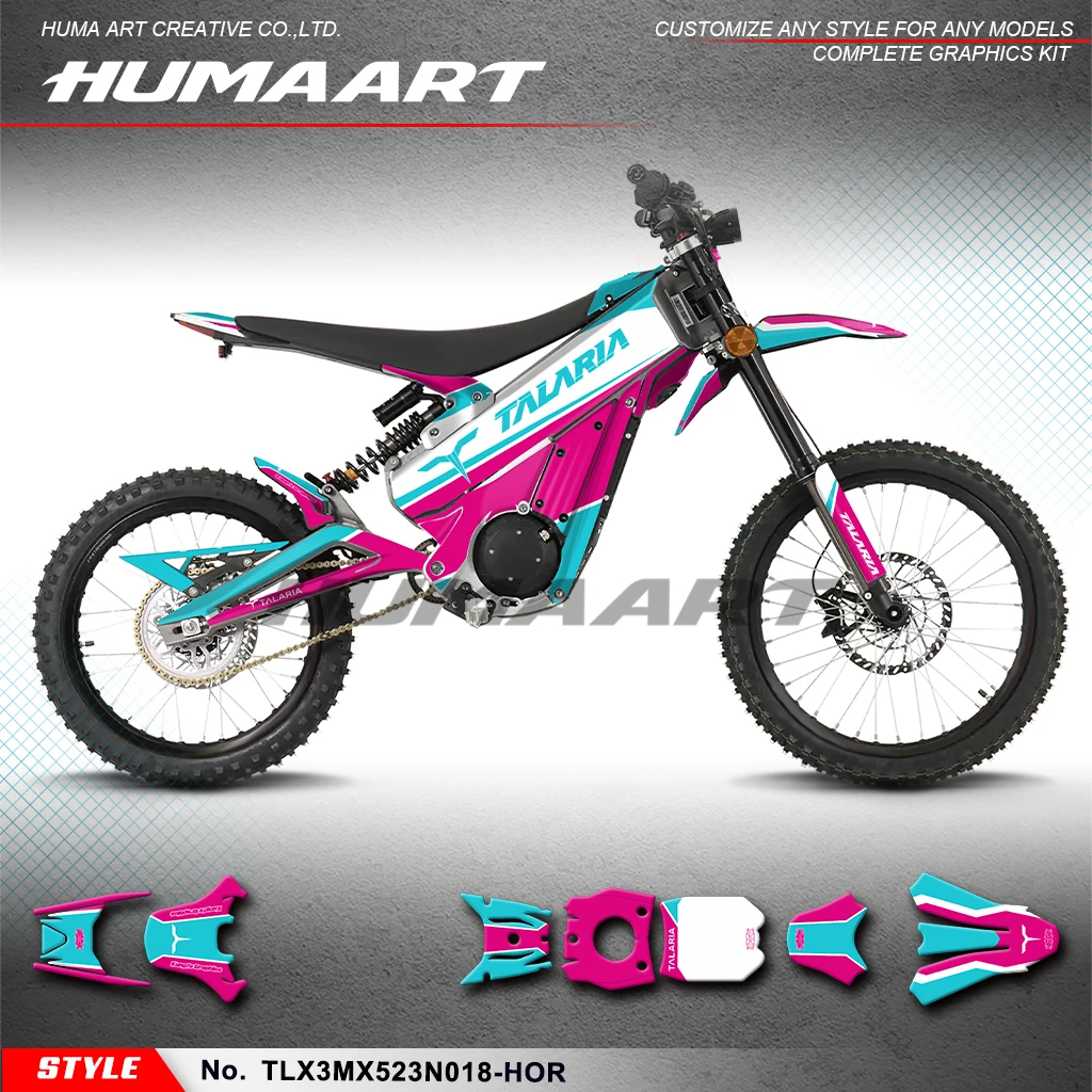 

HUMAART Waterproof Graphics Kit Personalized Sticker Kit Decals for TALARIA X3 / XXX, Style No.TLX3MX523N018-HOR