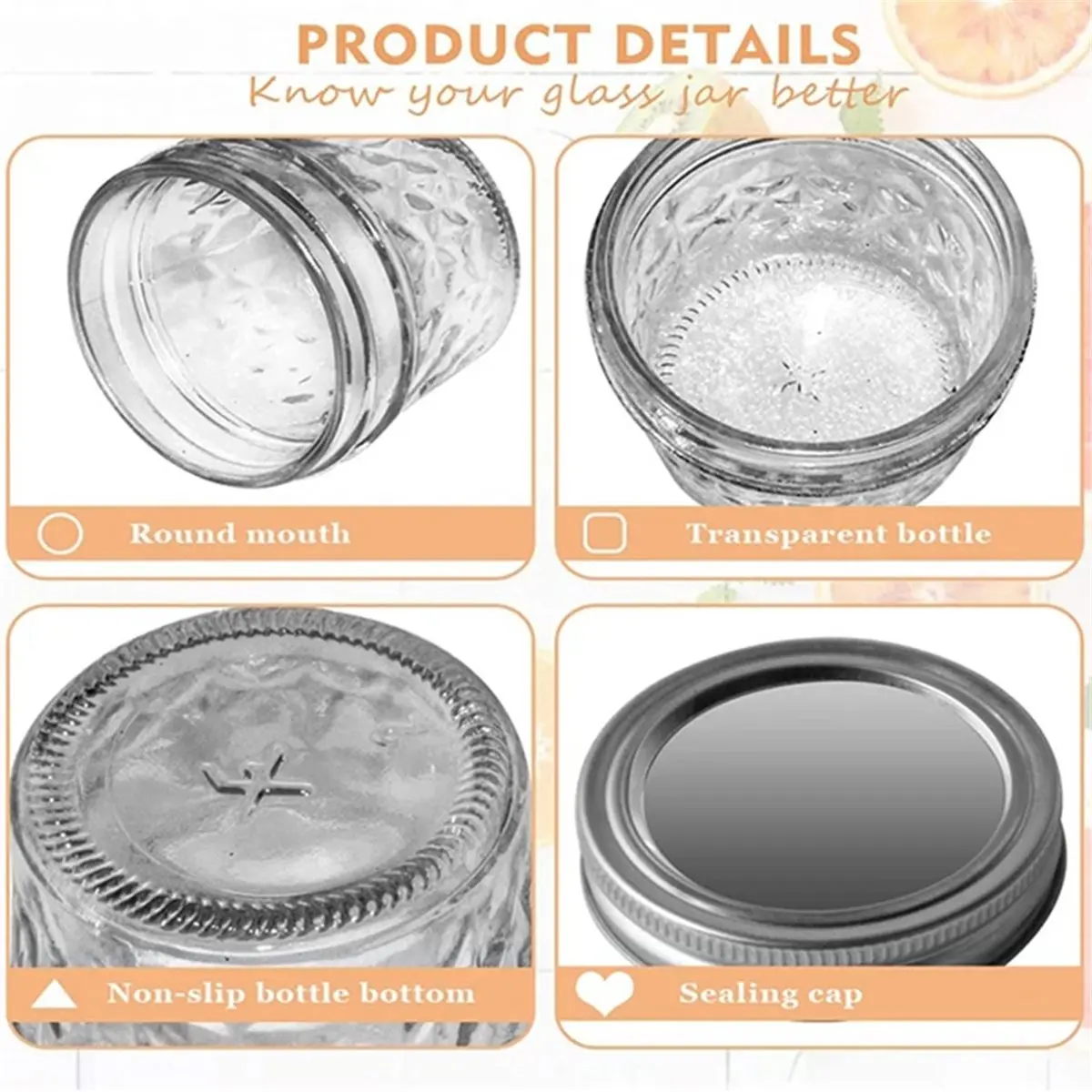 12 Pcs 4 Oz Jar Wit…