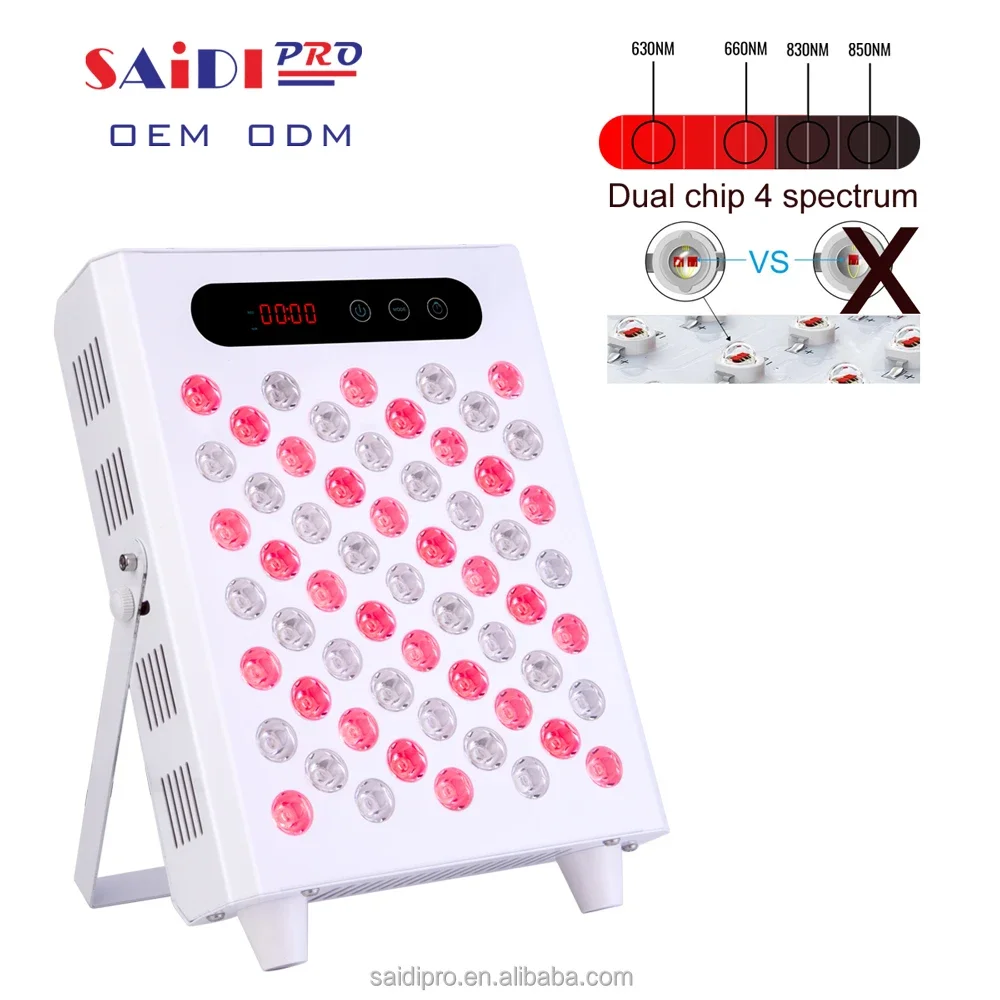 

SAIDI 2022 Best Facial LED Therapy Lamp bea uty Red Infrared Light Therapy 630 660 830 850 OEM ODM Wholesale Red Light Therapy