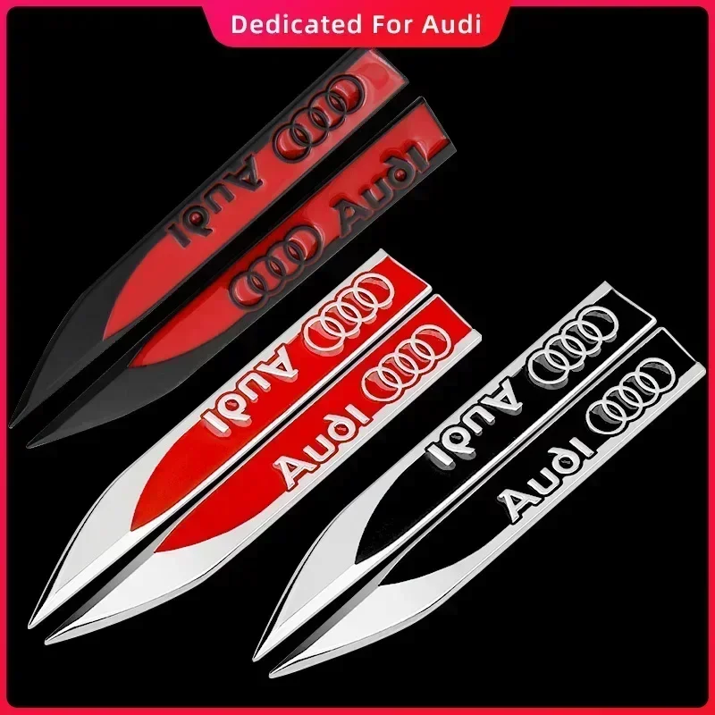 

Auto Styling 3D Metal Badge Body Trunk Decoration Sticker Accessorie for Audi A3 A4 B8 8P 8V A6 C7 A5 Q5 B7 B6 B9 Q7 A1 A7 Q3 8L