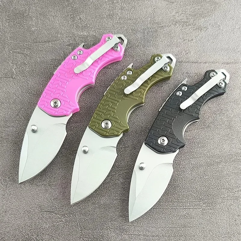 Mini Pocket 3800WM Shuffle Folding Knife 8Cr13Mov Blade Nylon Glass Fiber Handle EDC Multi-purpose Hiking Knife Sharp Fruit Tool