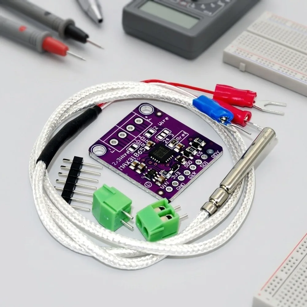 For Compact Electronic Builds Black MAX31865 Module Reliable Thermal Monitoring Temperature Sensor PT100 Converter