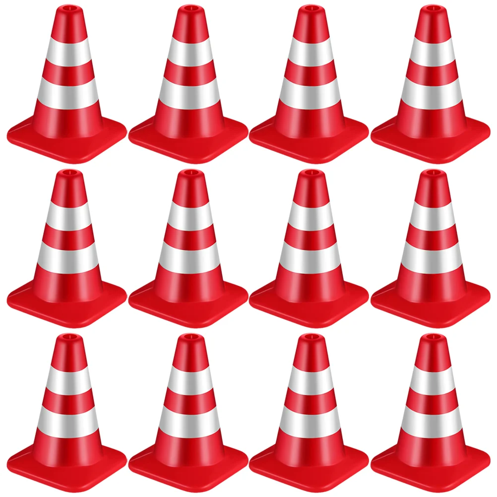 Training Cones for Kid Roadblock Sand Table Model Plastic Traffic Signs Child Miniature Toys Kids