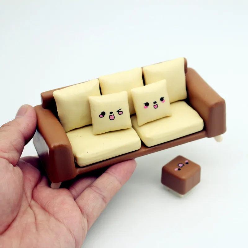 Dollhouse Furniture BJD Doll Mini Sofa Living Room Miniature Scene Model