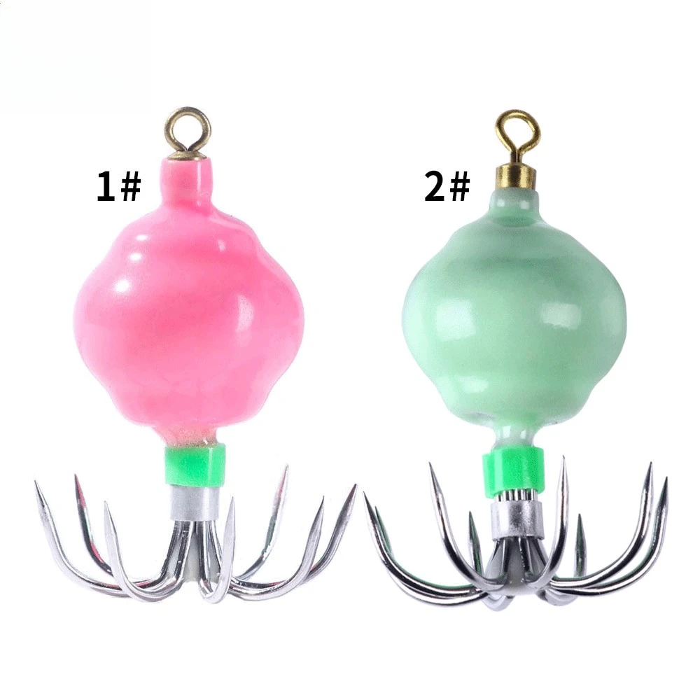 Luminous Color Boxed Squid Needle Fake Bait Wooden Shrimp Fake Bait Squid Fishing Hook Road Runner Lure Bionicist Bionic Decoy