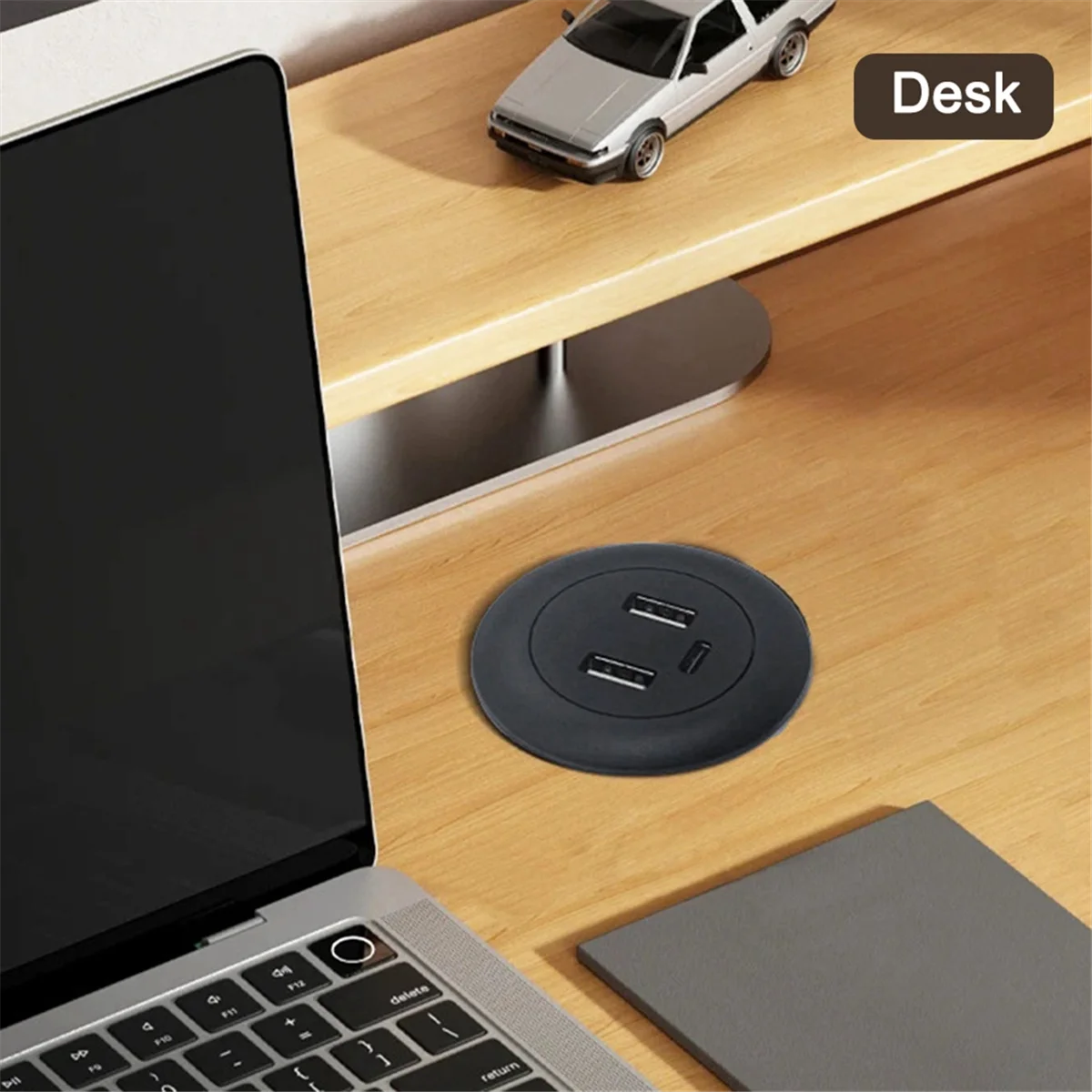 AA98 Desktop Hole Embedded USB Hub Type-C USB Charger Splitter