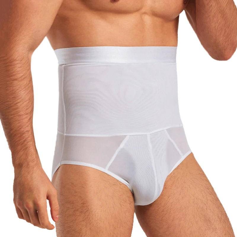 Men High Waist Shapewear Panties Tummy Control Briefs Body Shaper Compression Trainer Belly Trimmer Slimming Boxer Underwear