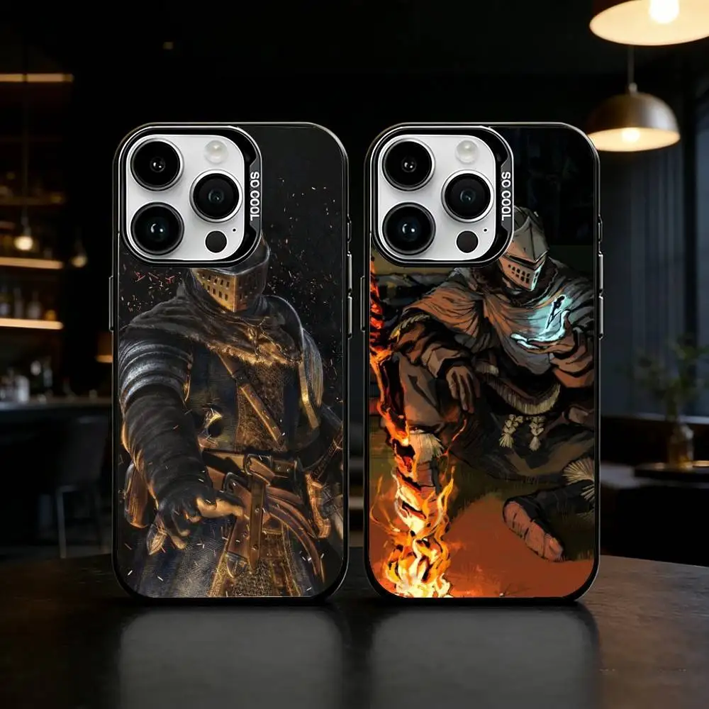 

D-Dark S-Souls Game Phone Case Color Silver Shell For IPhone 17 16 15 14 13 12 11 Pro Max Plus