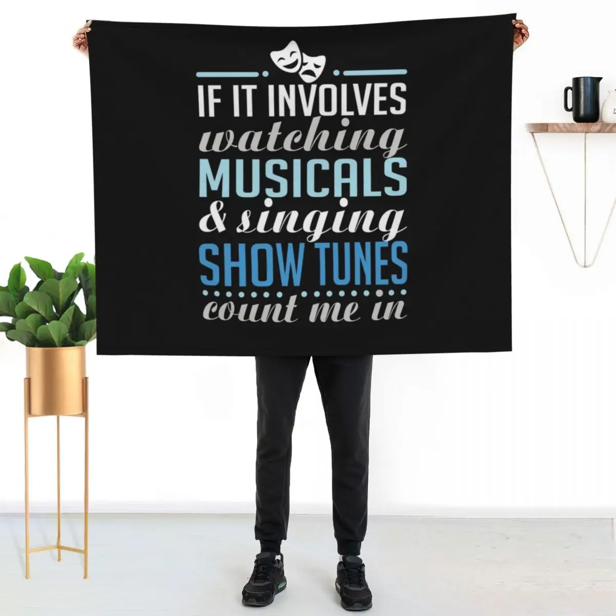 If It Involves Watching Musicals and Sing Show Tunes Throw Blanket christmas decoration Decorative Sofas cosplay anime Blankets