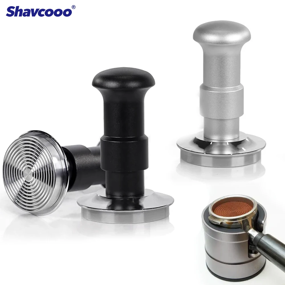 Shavcooo CT01 58mm Espresso Tamper 30 Pounds Constant Pressure Calibrated Tamper 3.0 Double Spring Barista Tool Auto-Levelin