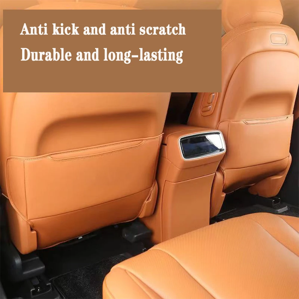 For HUAWEI AITO M9 2023 2024 Seat anti kick pad leather anti kick and anti fouling protection seat decoration