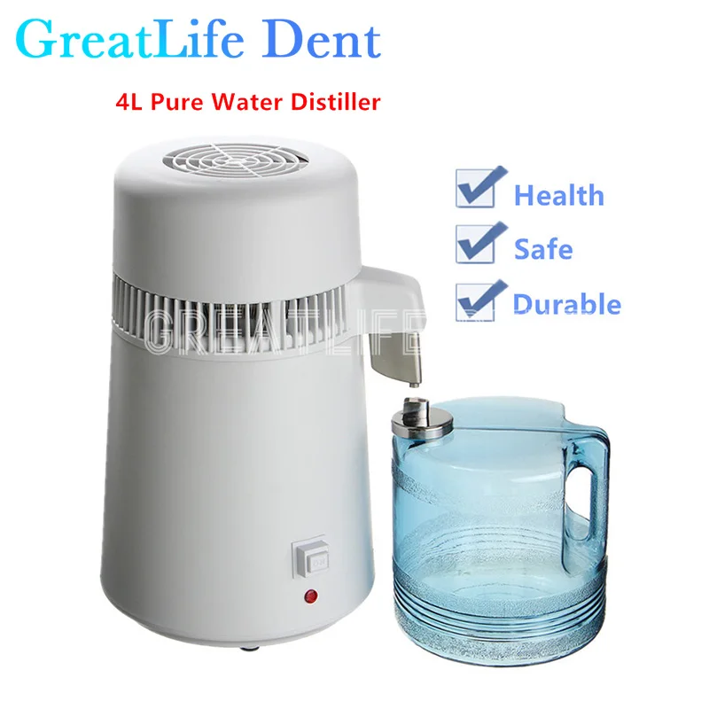 GreatLife Dent 4L Pure Distilled Water Machine For Dentist Dental Pure Water Distiller Water Filter Purifier Equipment