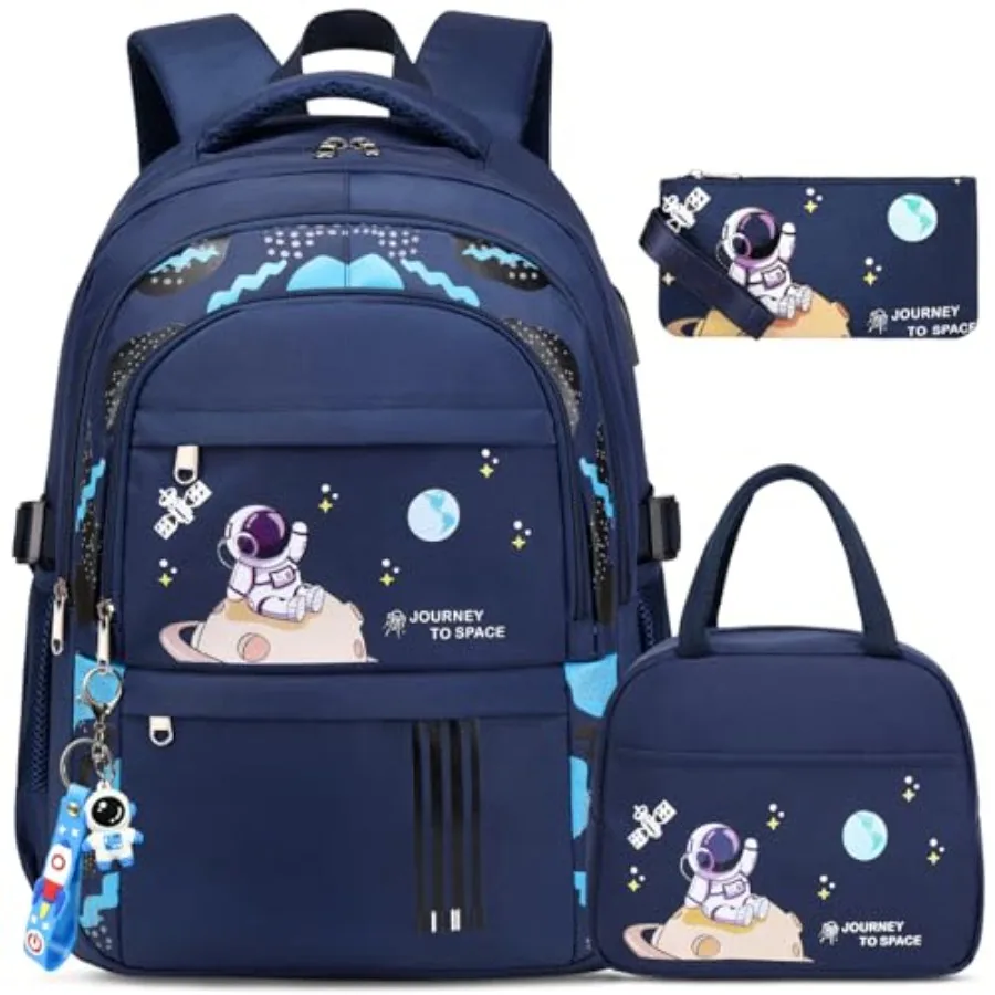 

Backpack for Boys - Boy Backpack Schoolbag for Boys Teens Girls Elementary Middle School Bags, Waterproof Lightweight Bookbag B