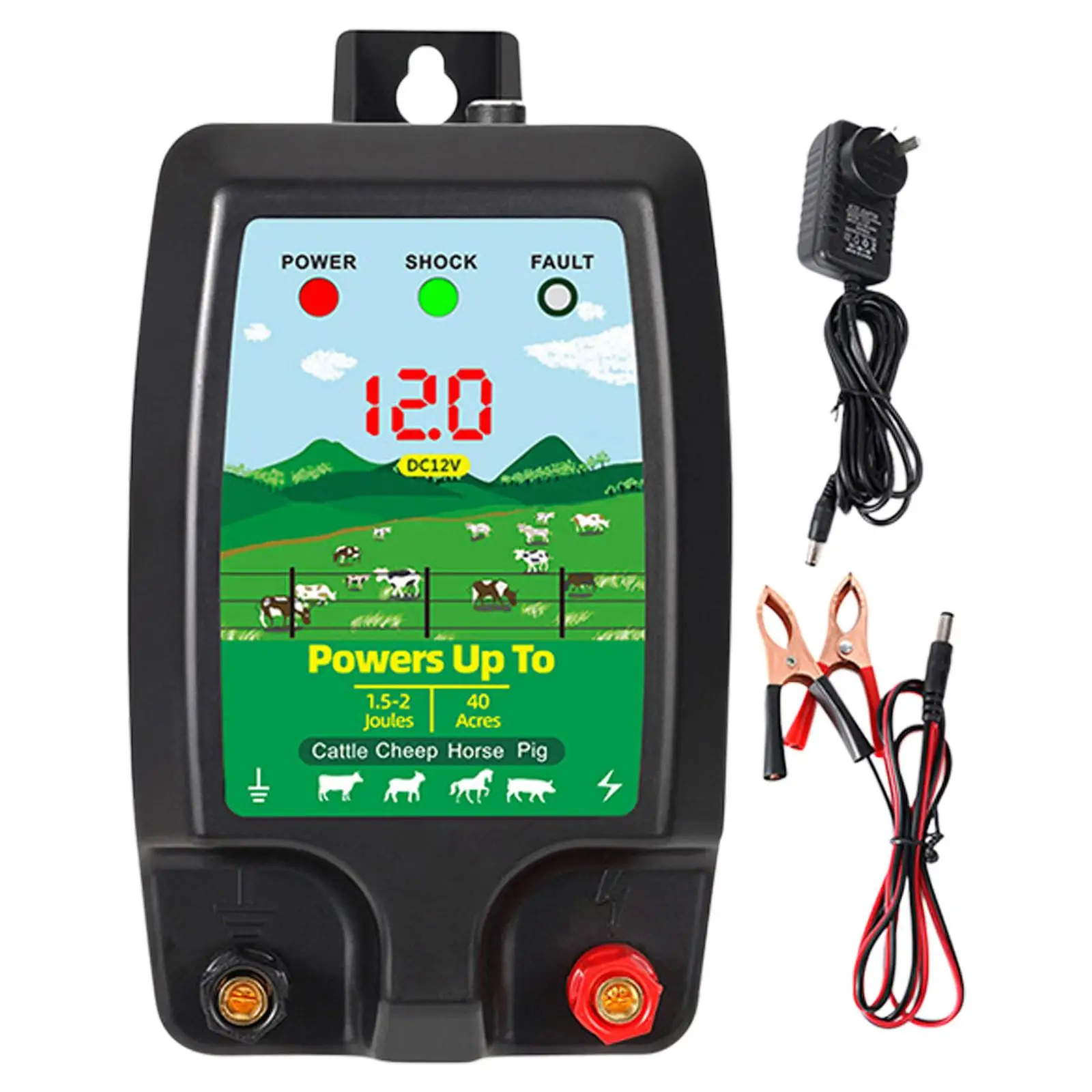 

Electric Fence Energizer Sturdy Electric Fence Charger for Farm Poultry