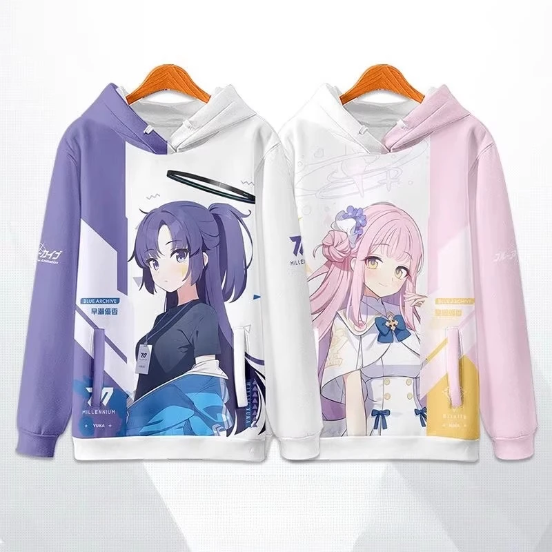 

Anime Blue Archive Takanashi Hoshino Shiroko Sunaookami‌ Yuuka Hayase Misono Mika Cosplay Costumes Unisex 3D Hoodie Sweatshirt
