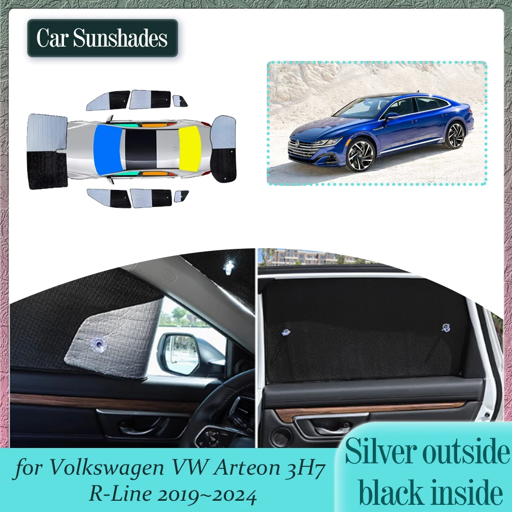 

SunShade for Volkswagen VW Arteon R-Line Shooting Brake 2019~2024 Windows Sun Visor Windshield Curtain Cover Sunroof Accessories