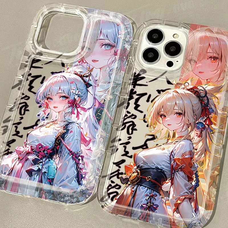 Genshin Impact Kamisato Ayaka Case for Xiaomi 13T 12T 14 13 12 12X 12S 11 Lite 10 11i POCO X6 Pro X3 NFC X4 GT X5 F3 F4 F5 Cover