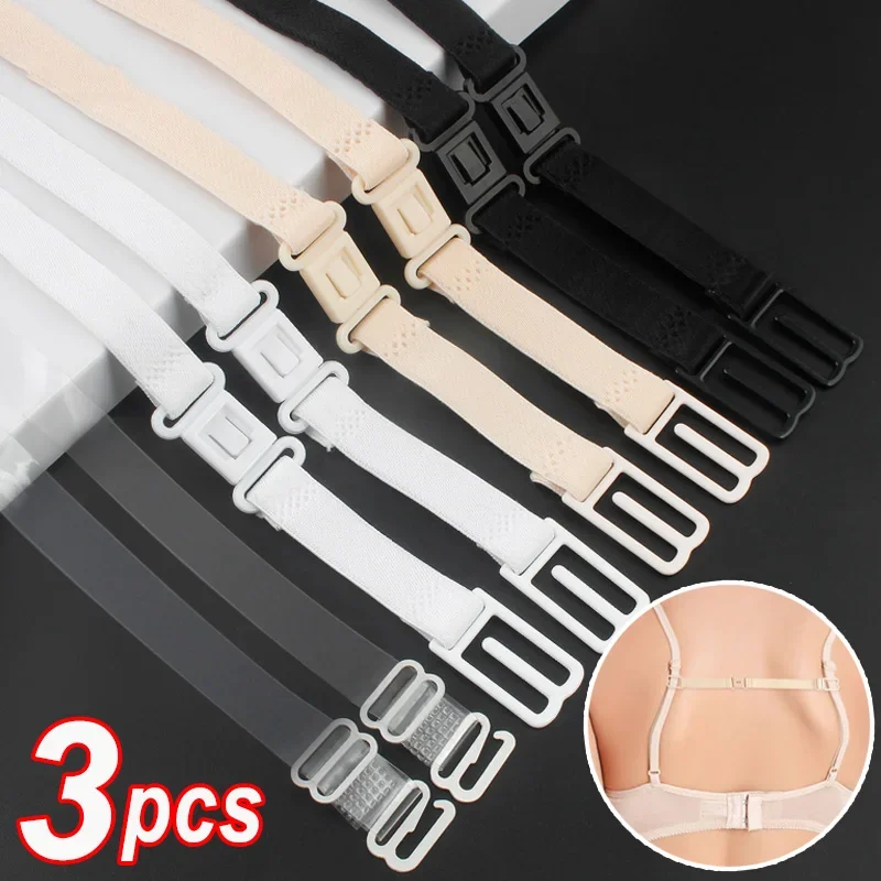 

1-3Pcs Women Anti Slip Bra Strap Double-shoulder Back Hasp Holders Buckle Belt All Match Invisible Elastic Straps Bra Extender