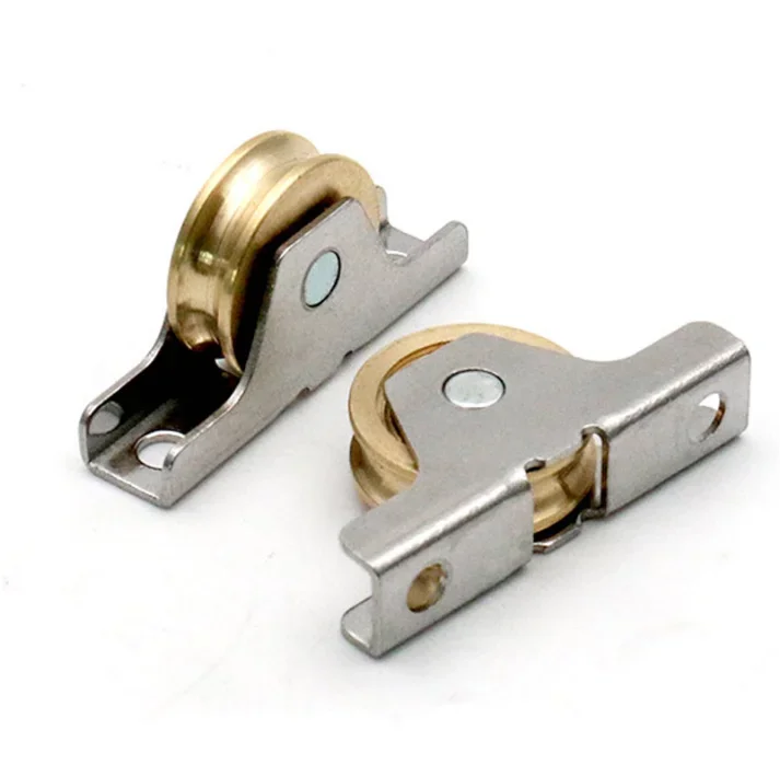 

4 шт., раздвижная дверь из нержавеющей стали, роликовый шкаф, медный роликовый шкив, шкаф, оконная мебель, винтажный инструмент для окон