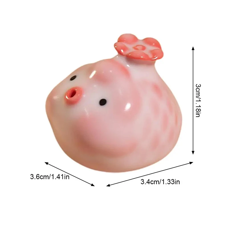 الكرز الوردي فقاعة الأسماك الشاي الحيوانات الأليفة الفاخرة خزان الأسماك المناظر الطبيعية الشاي تمثال اللعب الشاي تمثال الحلي صنعة