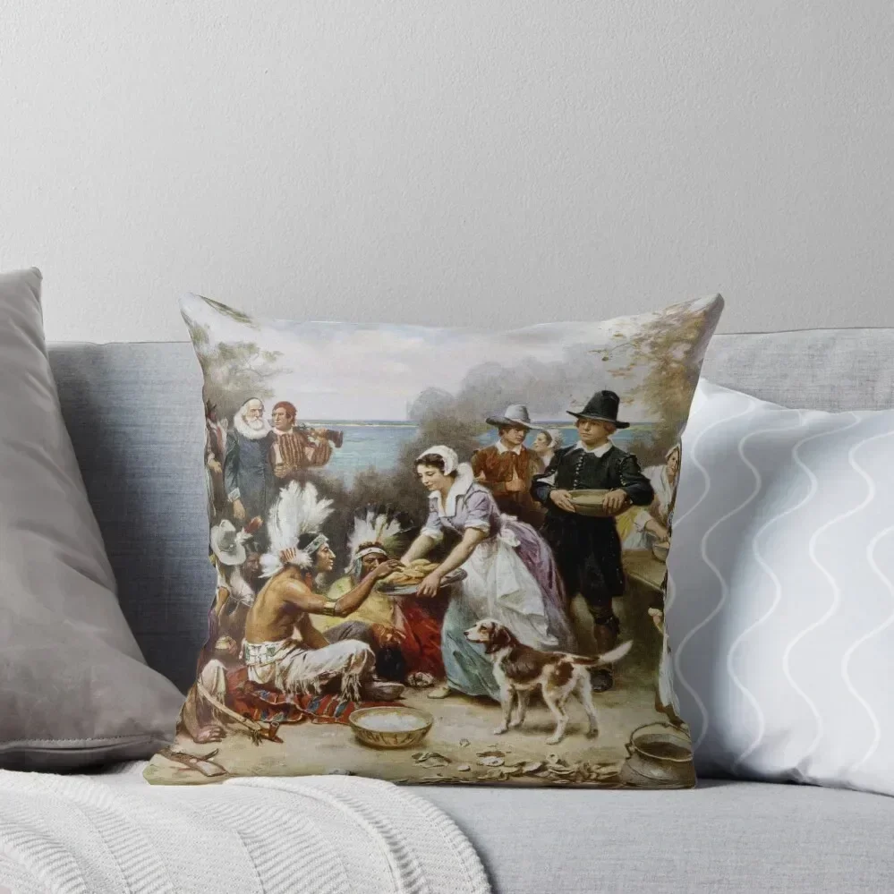 

The First Thanksgiving Throw Pillow Custom Cushion anime girl Decorative Cushions For Living Room Decorative pillow case pillow