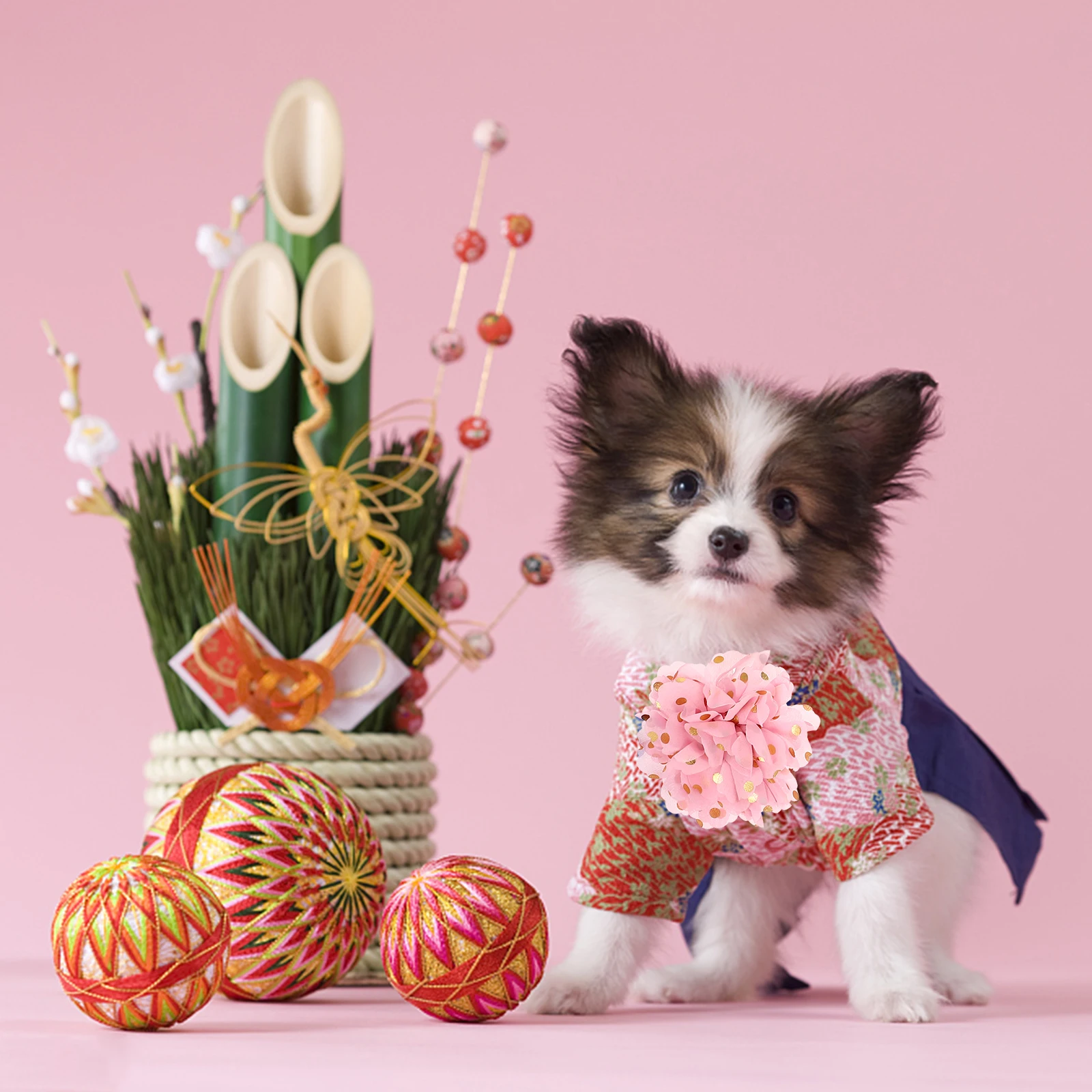 

20pcs Pet Flowers Multi-Color Puppy Chiffon Decor Removable Flower Attachment For Dogs Collar Chic Necktie Accessory Decorative